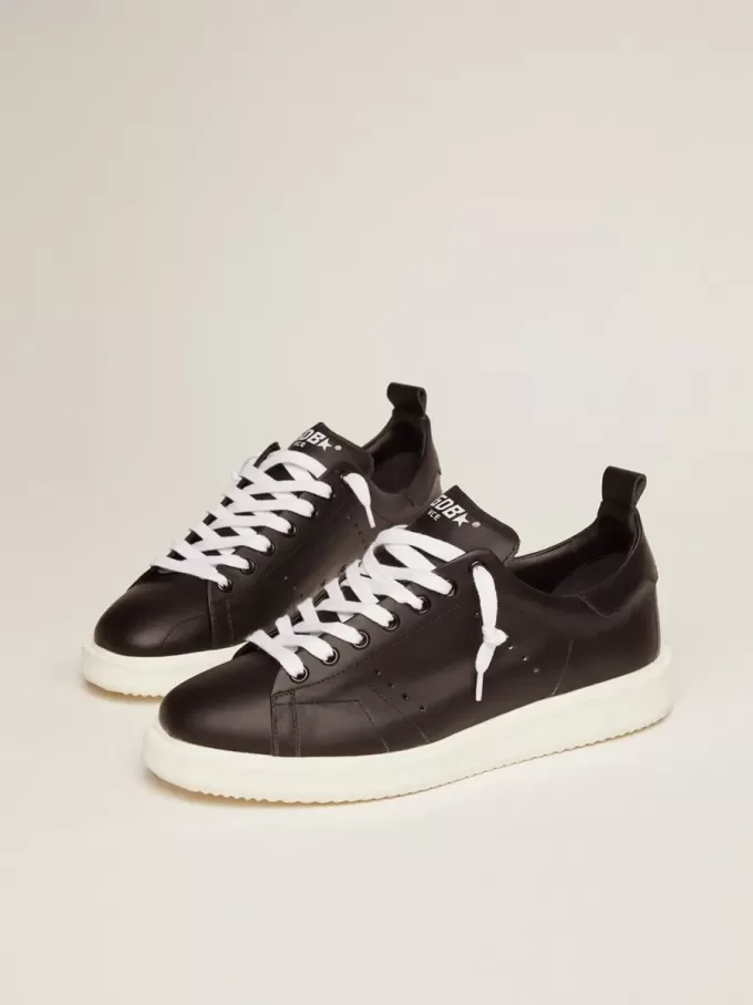 Sneakers Starter in pelle total black