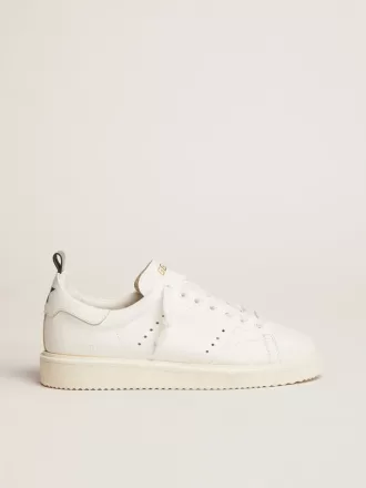 Starter da uomo in pelle con stella sul tallone
