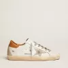 Sneakers Super-Star da donna con stella in pelle scamosciata e linguetta marrone sul tallone Sneakers Super-Star da donna con stella in pelle scamosciata e linguetta marrone sul tallone