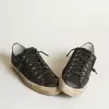 Sneakers V-Star in denim blu notte con stella e puntale in pelle nera