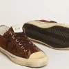 Sneakers V-Star LTD da uomo in pelle scamosciata marrone scuro con stella tono su tono