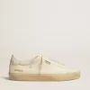 Soul Star da donna in nappa bianca con linguetta sul tallone in pelle bianca Soul Star da donna in nappa bianca con linguetta sul tallone in pelle bianca