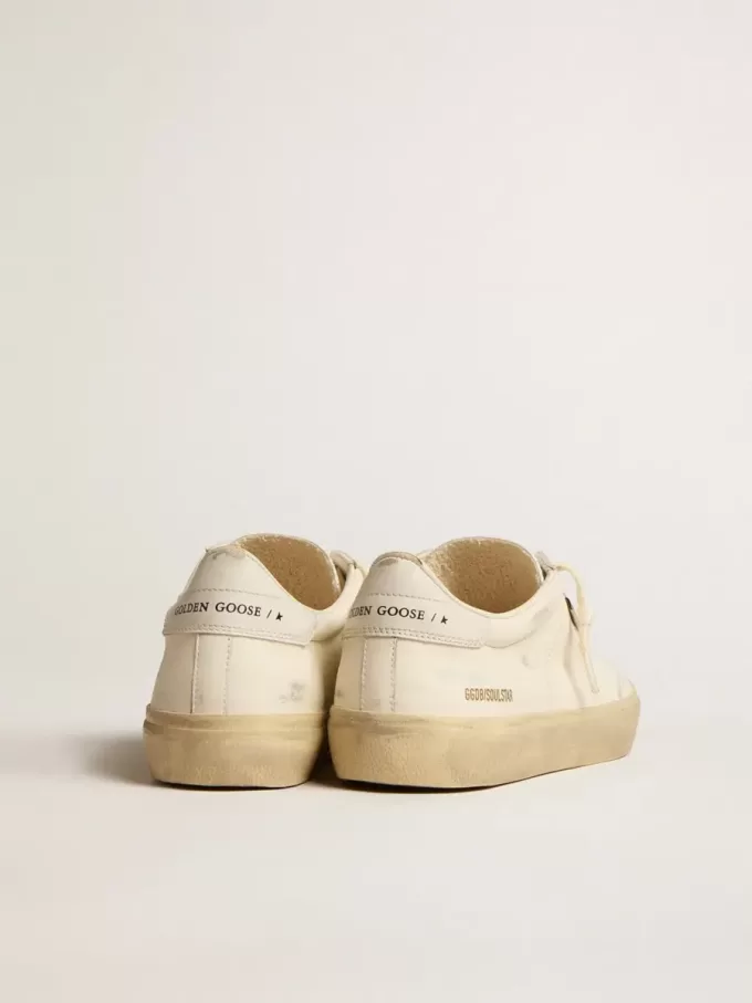 Soul Star da donna in nappa bianca con linguetta sul tallone in pelle bianca Soul Star da donna in nappa bianca con linguetta sul tallone in pelle bianca
