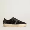Soul Star da donna in paillettes nere con tallone in camoscio nero