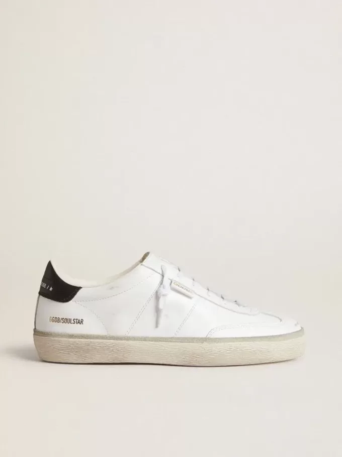 Soul Star da donna in pelle bianca con tallone in pelle nera