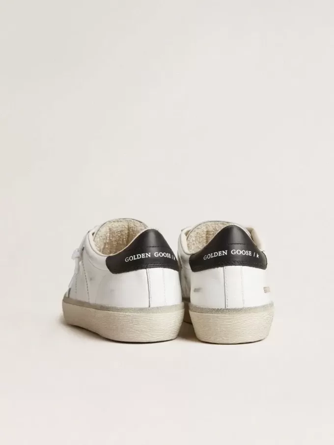 Soul Star da donna in pelle bianca con tallone in pelle nera