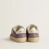 Soul Star da donna in pelle scamosciata lilla con linguetta sul tallone in pelle bianca