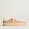 Soul Star da donna in pelle scamosciata rosa con tallone in pelle bianco latte