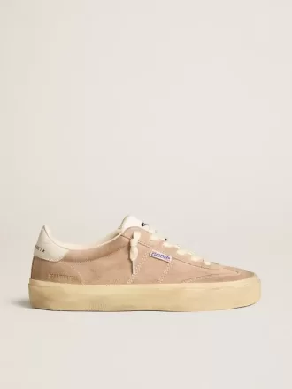 Soul Star da donna in pelle scamosciata rosa con tallone in pelle bianco latte