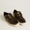 Soul Star da donna in vernice nera con linguetta sul tallone in pelle nera