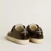 Soul Star da donna in vernice nera con linguetta sul tallone in pelle nera