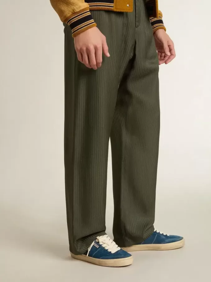 Soul Star da uomo in pelle scamosciata blu con linguetta sul tallone in pelle bianca