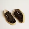 Soul Star da uomo in vernice nera con linguetta sul tallone in pelle nera