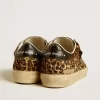 Soul Star in pelle di pony con stampa leopardata, tallone e inserti in nappa nera