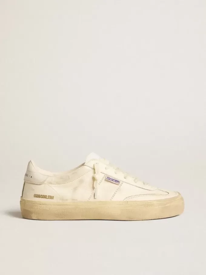 Soul Star in pelle nappa bianca con stella in pelle bianca