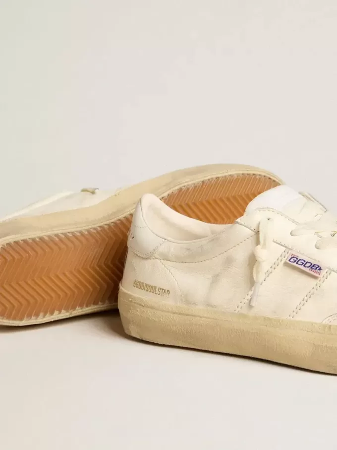Soul Star in pelle nappa bianca con stella in pelle bianca