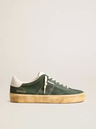 Soul Star in pelle scamosciata verde con tallone in pelle bianco latte