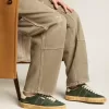 Soul Star in pelle scamosciata verde con tallone in pelle bianco latte