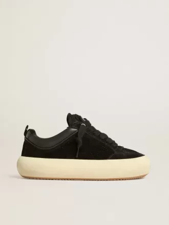 Space-Star Cube da donna in pelle scamosciata nera con stella traforata