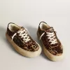 Space-Star da donna in pelle di pony con stampa leopardata e stella nera Space-Star da donna in pelle di pony con stampa leopardata e stella nera