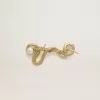 Spilla CNY in oro antico a forma di serpente