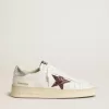 Stardan da donna in nappa con stella glitterata e linguetta sul tallone in pelle metallizzata Stardan da donna in nappa con stella glitterata e linguetta sul tallone in pelle metallizzata