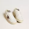 Stardan da donna in nappa con stella glitterata e linguetta sul tallone in pelle metallizzata Stardan da donna in nappa con stella glitterata e linguetta sul tallone in pelle metallizzata