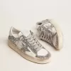 Stardan da donna in pelle bianca e glitter Stardan da donna in pelle bianca e glitter