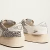 Stardan da donna in pelle bianca e glitter Stardan da donna in pelle bianca e glitter