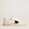 Stardan da uomo in mesh bianco con stella in pelle scamosciata nera Stardan da uomo in mesh bianco con stella in pelle scamosciata nera