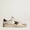 Stardan da uomo in nappa e pelle di cavallino con stella in camoscio marrone Stardan da uomo in nappa e pelle di cavallino con stella in camoscio marrone