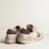 Stardan da uomo in nappa e pelle di cavallino con stella in camoscio marrone Stardan da uomo in nappa e pelle di cavallino con stella in camoscio marrone