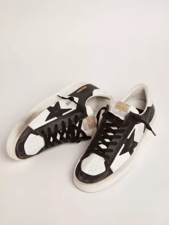 Stardan da uomo in pelle bianca e nera Stardan da uomo in pelle bianca e nera