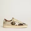 Stardan da uomo in pelle scamosciata e pelle con stella in pelle e linguetta metallica sul tallone Stardan da uomo in pelle scamosciata e pelle con stella in pelle e linguetta metallica sul tallone