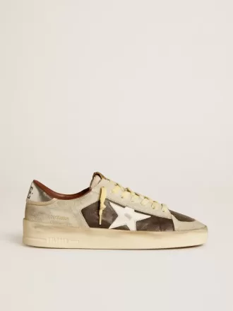 Stardan da uomo in pelle scamosciata e pelle con stella in pelle e linguetta metallica sul tallone Stardan da uomo in pelle scamosciata e pelle con stella in pelle e linguetta metallica sul tallone