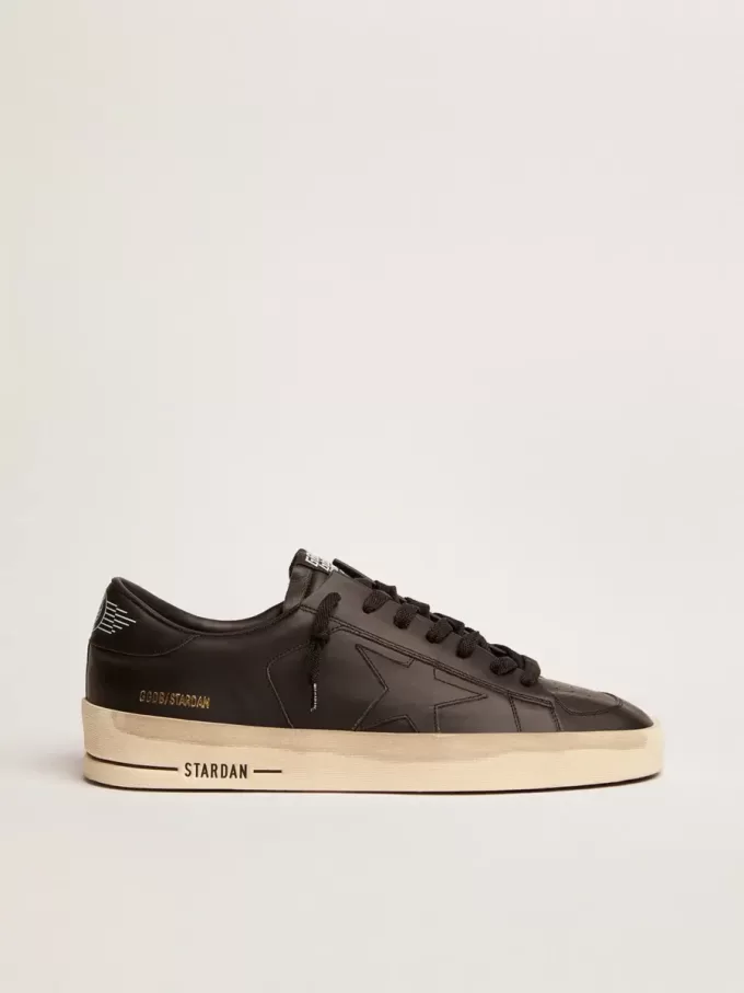 Stardan da uomo in pelle total black Stardan da uomo in pelle total black