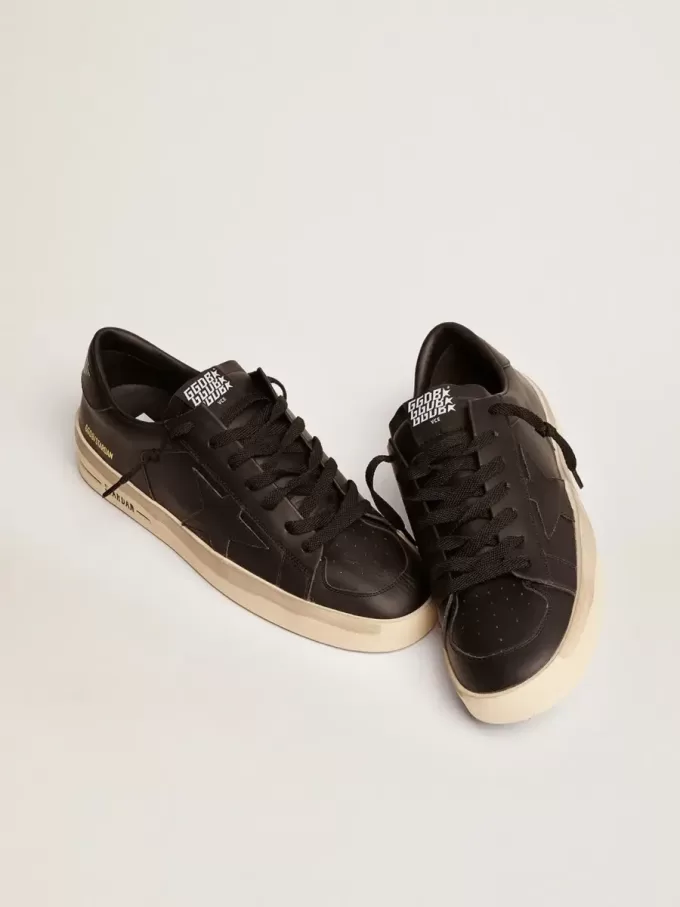 Stardan da uomo in pelle total black Stardan da uomo in pelle total black