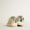 Stardan in nappa con stella effetto specchio argento e linguetta sul tallone