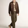 Stardan in nylon beige e mesh con inserti in pelle scamosciata color tabacco