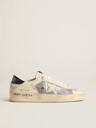 Stardan in pelle bianca e rete con stella in pelle bianca Stardan in pelle bianca e rete con stella in pelle bianca