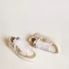 Stardan in pelle con scritte all-over e stella in pelle scamosciata grigio ghiaccio Stardan in pelle con scritte all-over e stella in pelle scamosciata grigio ghiaccio