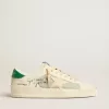 Stardan in pelle nappa bianca con stella in pelle color crema Stardan in pelle nappa bianca con stella in pelle color crema