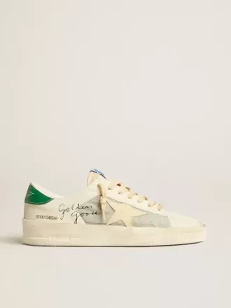 Stardan in pelle nappa bianca con stella in pelle color crema Stardan in pelle nappa bianca con stella in pelle color crema