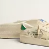 Stardan in pelle nappa bianca con stella in pelle color crema Stardan in pelle nappa bianca con stella in pelle color crema