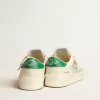 Stardan in pelle nappa bianca con stella in pelle color crema Stardan in pelle nappa bianca con stella in pelle color crema