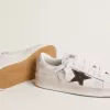 Stardan in pelle nappa con stella in pelle metallizzata argento e tallone in pelle scamosciata rosa Stardan in pelle nappa con stella in pelle metallizzata argento e tallone in pelle scamosciata rosa