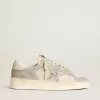 Stardan in pelle nappa grigia e mesh bianco con stella in pelle grigia Stardan in pelle nappa grigia e mesh bianco con stella in pelle grigia