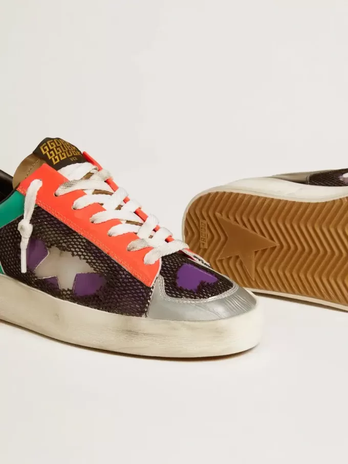 Stardan LAB da donna in vernice e mesh con stella in gomma