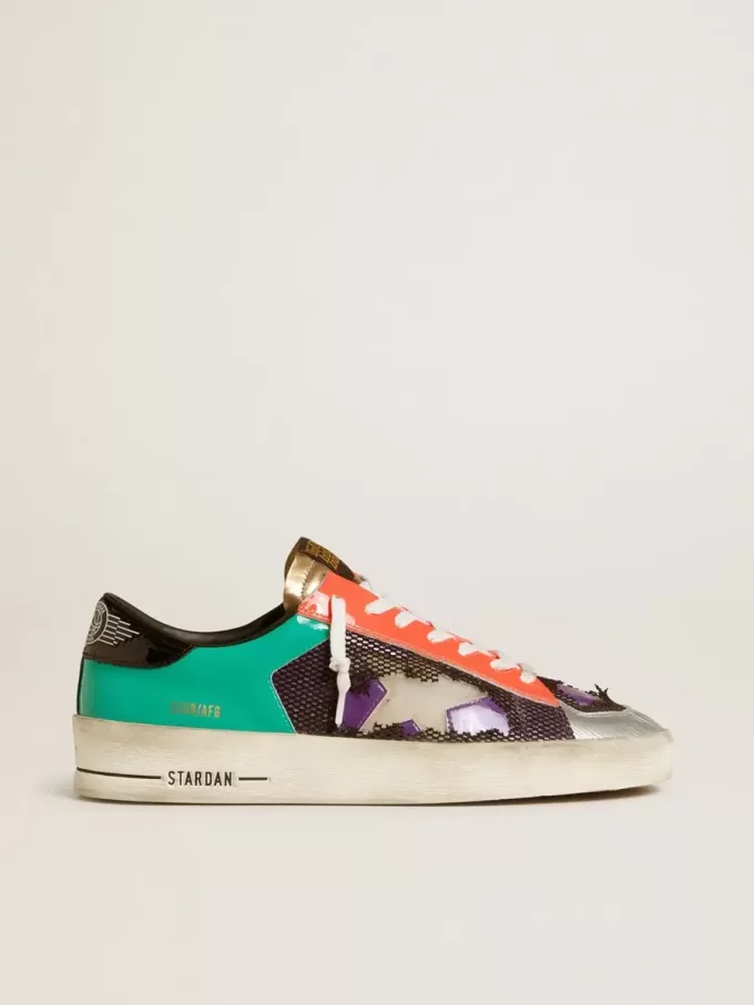 Stardan LAB da uomo in vernice e mesh con stella in gomma