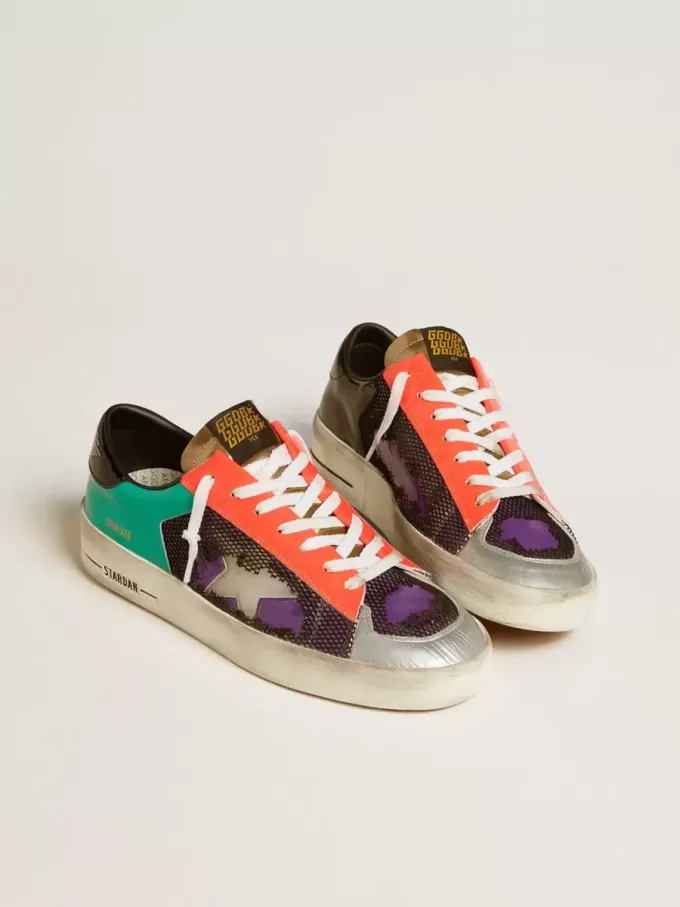 Stardan LAB da uomo in vernice e mesh con stella in gomma